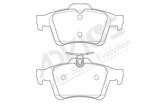 ADVICS-SEA fékbetétkészlet, tárcsafék - E2N095Y - TothCarparts