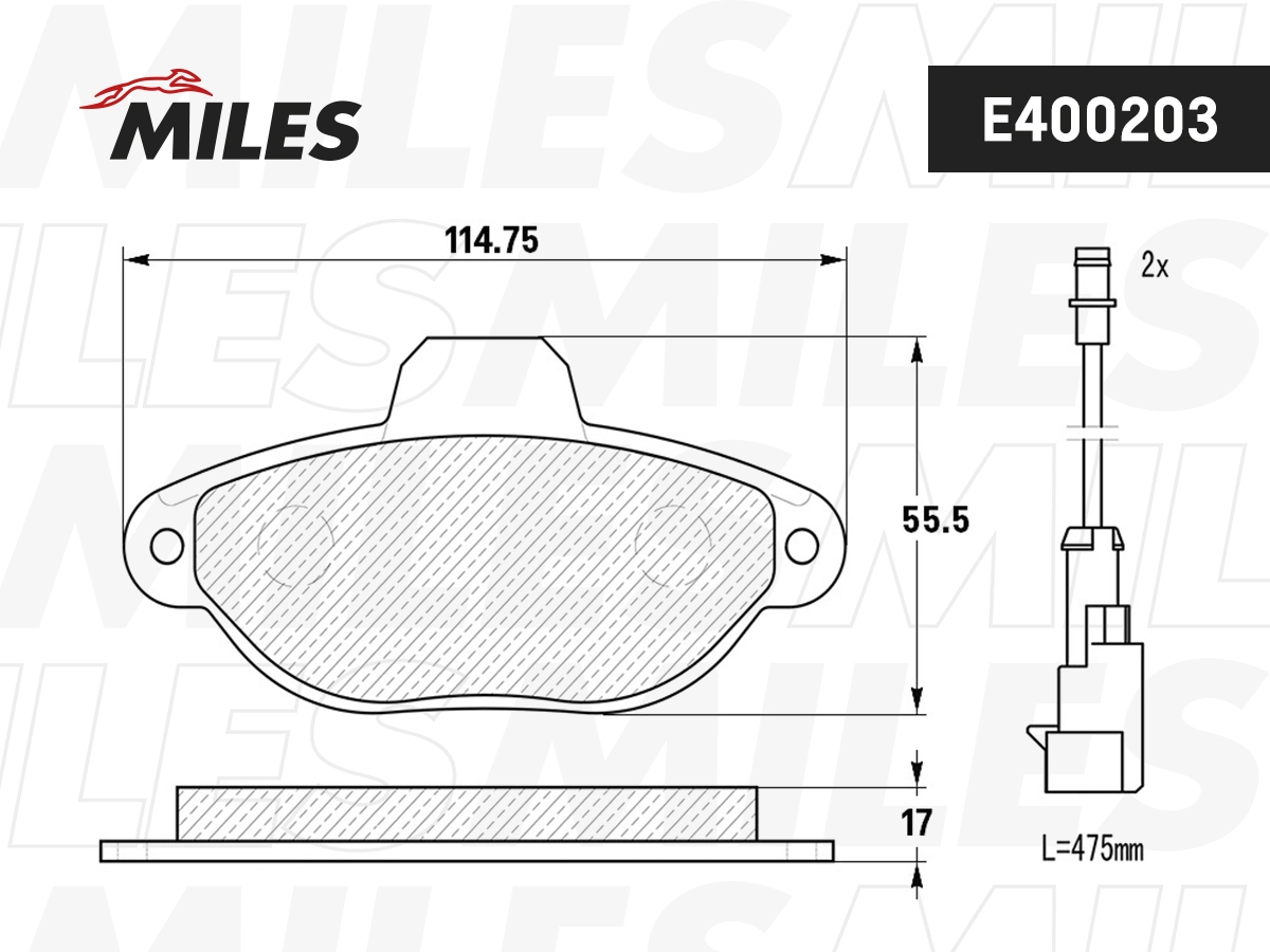 MILES fékbetétkészlet, tárcsafék - E400203 - TothCarparts
