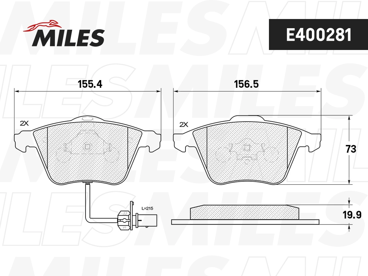 MILES fékbetétkészlet, tárcsafék - E400281 - TothCarparts