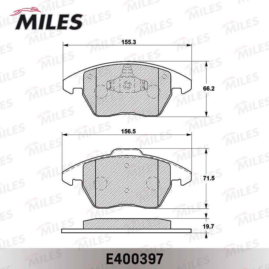 MILES fékbetétkészlet, tárcsafék - E400397 - TothCarparts