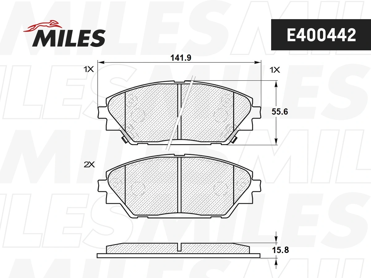 MILES fékbetétkészlet, tárcsafék - E400442 - TothCarparts