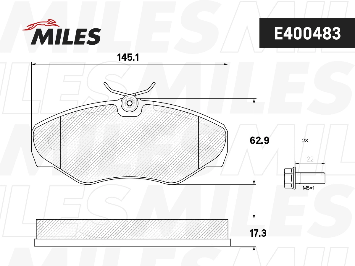 MILES fékbetétkészlet, tárcsafék - E400483 - TothCarparts