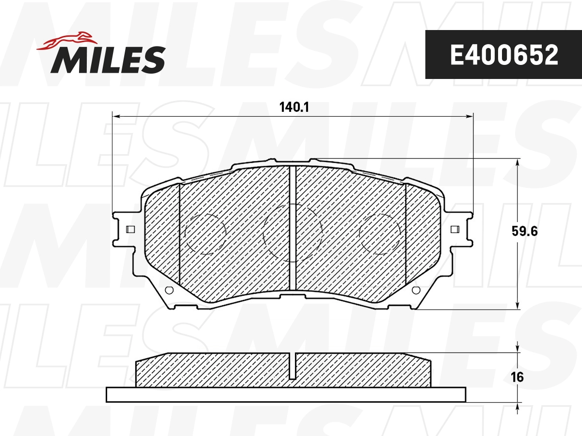 MILES fékbetétkészlet, tárcsafék - E400652 - TothCarparts