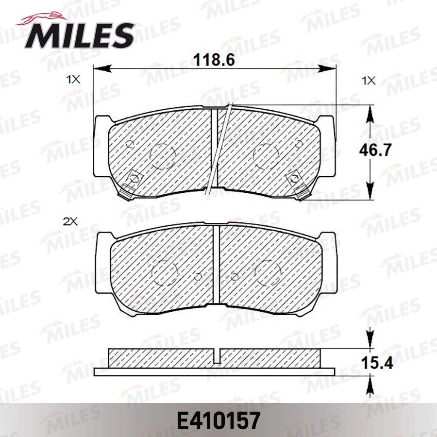 MILES fékbetétkészlet, tárcsafék - E410157 - TothCarparts
