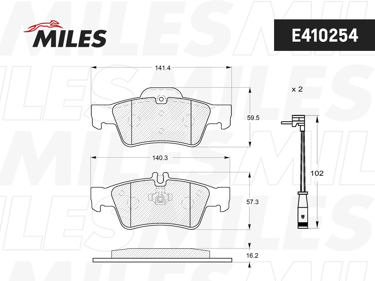 MILES fékbetétkészlet, tárcsafék - E410254 - TothCarparts