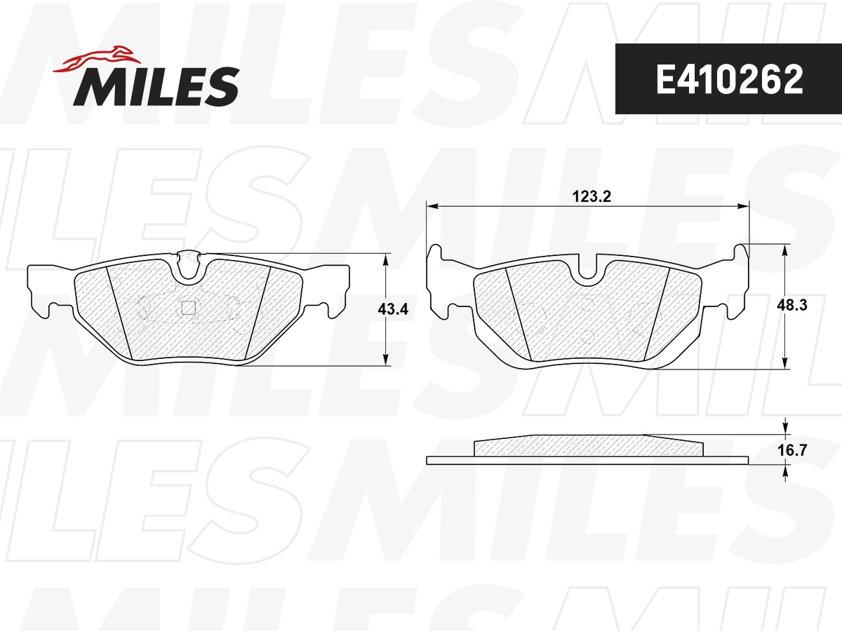 MILES fékbetétkészlet, tárcsafék - E410262 - TothCarparts