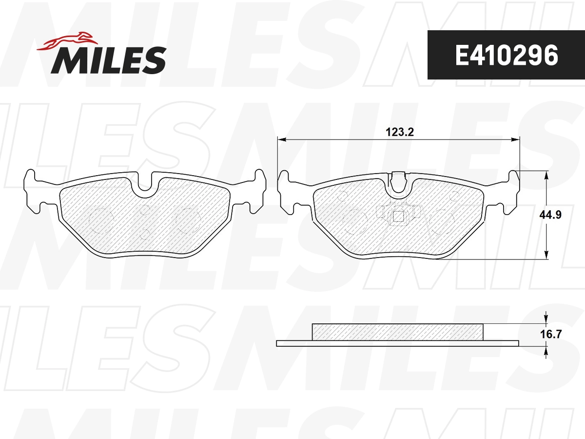 MILES fékbetétkészlet, tárcsafék - E410296 - TothCarparts