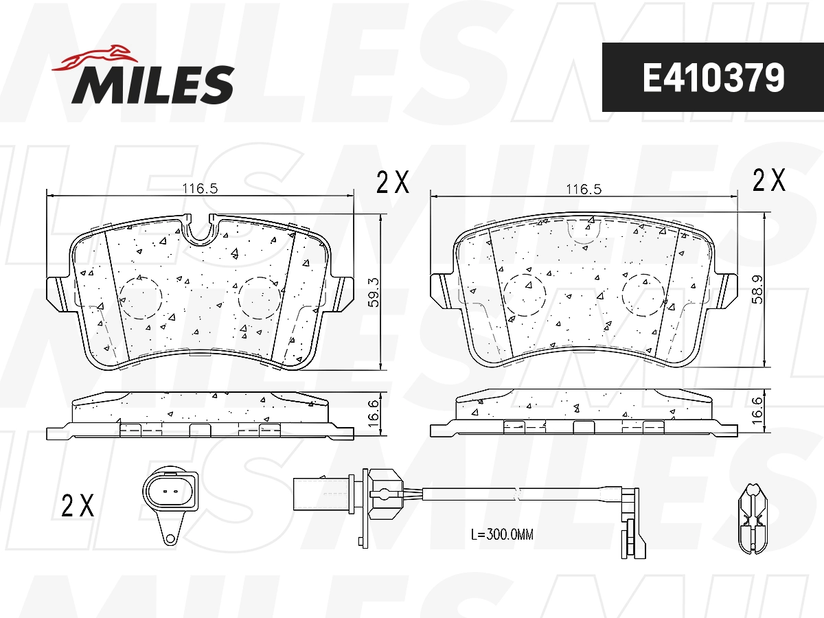 MILES fékbetétkészlet, tárcsafék - E410379 - TothCarparts