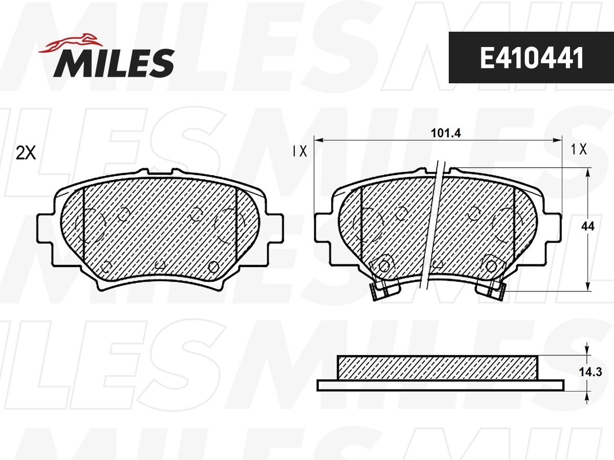 MILES fékbetétkészlet, tárcsafék - E410441 - TothCarparts