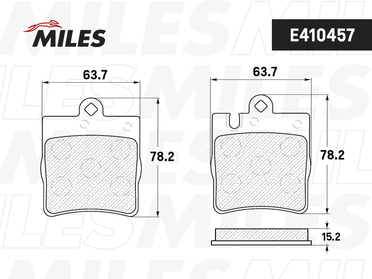 MILES fékbetétkészlet, tárcsafék - E410457 - TothCarparts