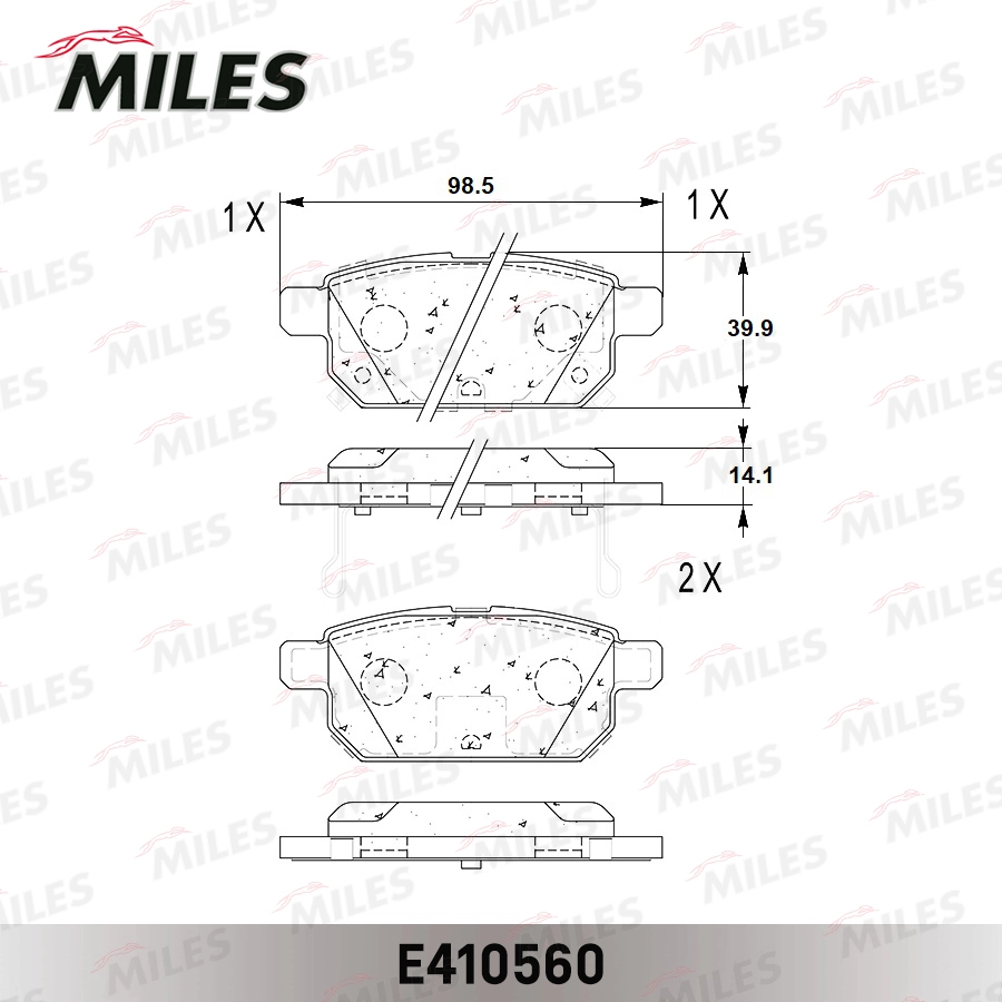 MILES fékbetétkészlet, tárcsafék - E410560 - TothCarparts