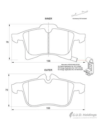 Safeline fékbetétkészlet, tárcsafék - D3484 - TothCarparts