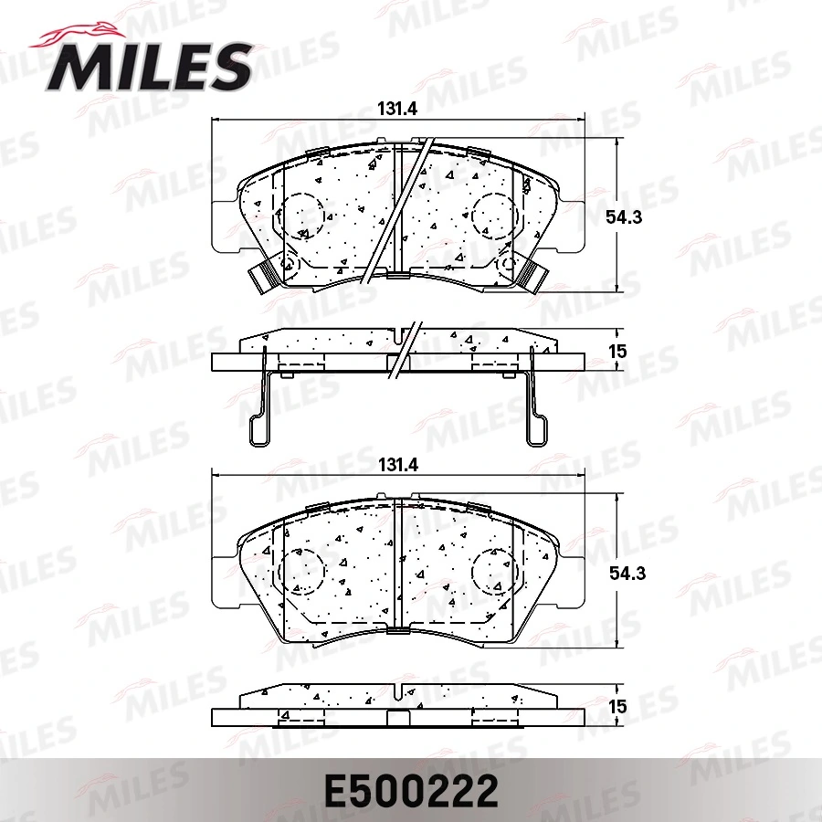 MILES fékbetétkészlet, tárcsafék - E500222 - TothCarparts