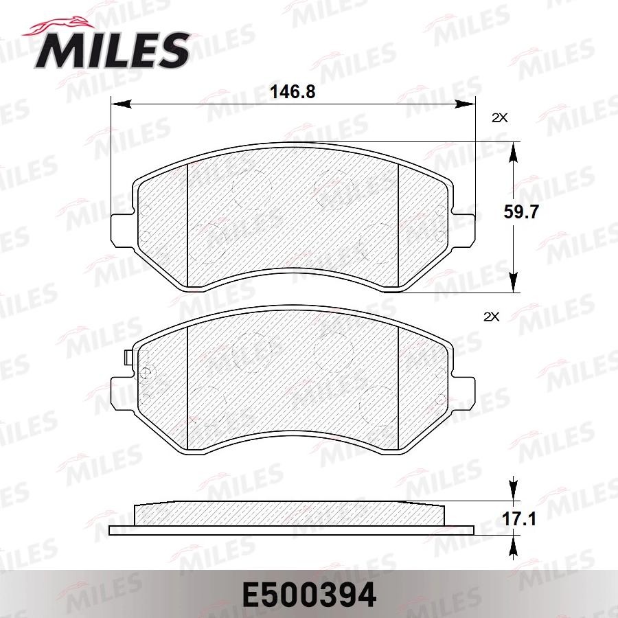 MILES fékbetétkészlet, tárcsafék - E500394 - TothCarparts