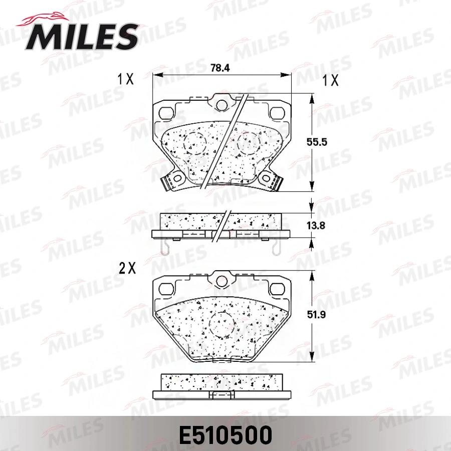 MILES fékbetétkészlet, tárcsafék - E510500 - TothCarparts