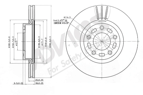 ADVICS-SEA féktárcsa - E6F183 - TothCarparts