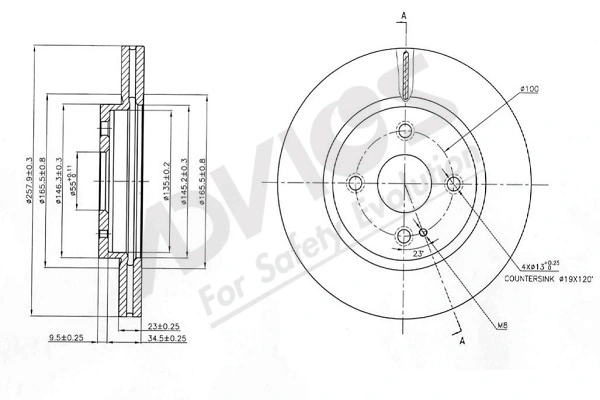 ADVICS-SEA féktárcsa - E6F532 - TothCarparts