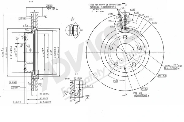 ADVICS-SEA féktárcsa - E6F813 - TothCarparts