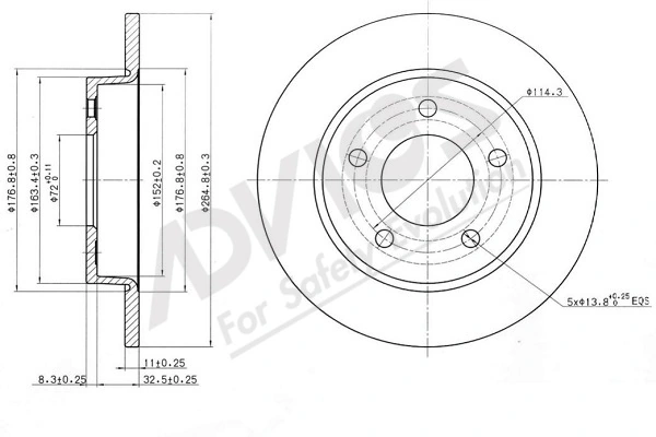 ADVICS-SEA féktárcsa - E6R073 - TothCarparts