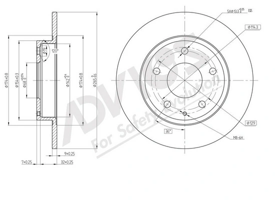 ADVICS-SEA féktárcsa - E6R215 - TothCarparts