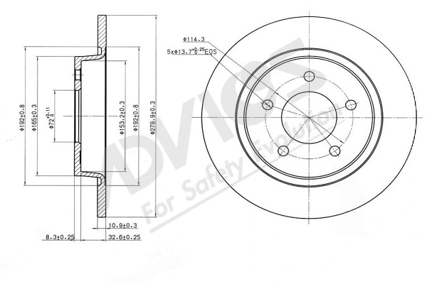 ADVICS-SEA féktárcsa - E6R534 - TothCarparts