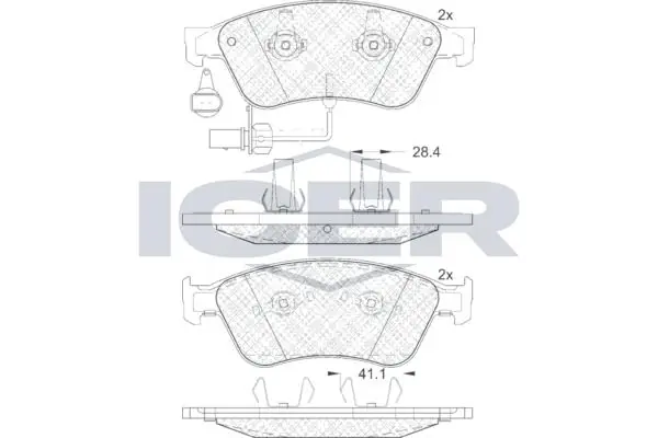 ANDEL fékbetétkészlet, tárcsafék - 181725 - TothCarparts