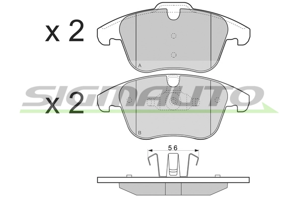 SIGMAUTO fékbetétkészlet, tárcsafék - SPB297CE - TothCarparts