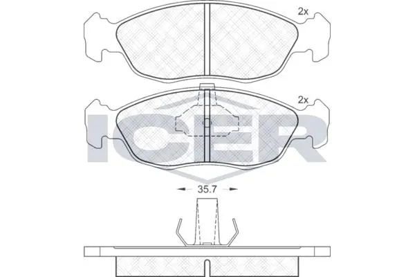 ANDEL fékbetétkészlet, tárcsafék - 181121 - TothCarparts