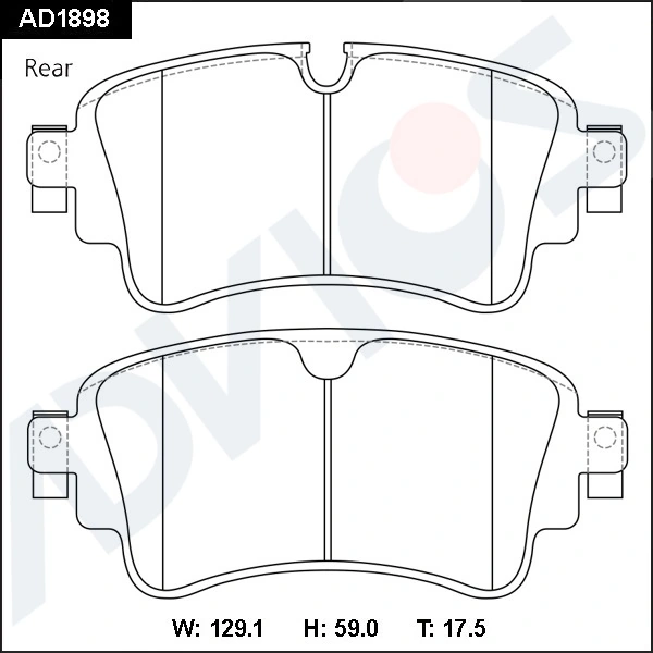 ADVICS fékbetétkészlet, tárcsafék - AD1898 - TothCarparts