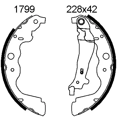 ANDEL fékpofakészlet - A1799 - TothCarparts