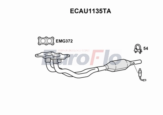EuroFlo katalizátor - ECAU1135TA - TothCarparts