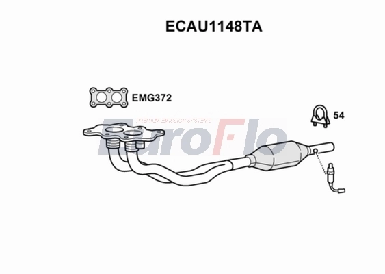 EuroFlo katalizátor - ECAU1148TA - TothCarparts