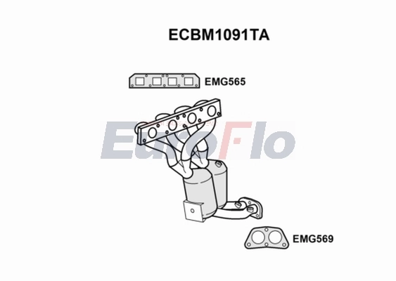 EuroFlo katalizátor - ECBM1091TA - TothCarparts