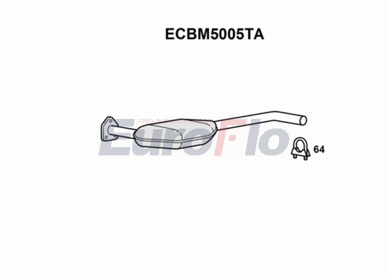 EuroFlo katalizátor - ECBM5005TA - TothCarparts