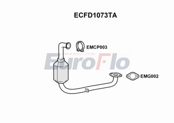 EuroFlo katalizátor - ECFD1073TA - TothCarparts