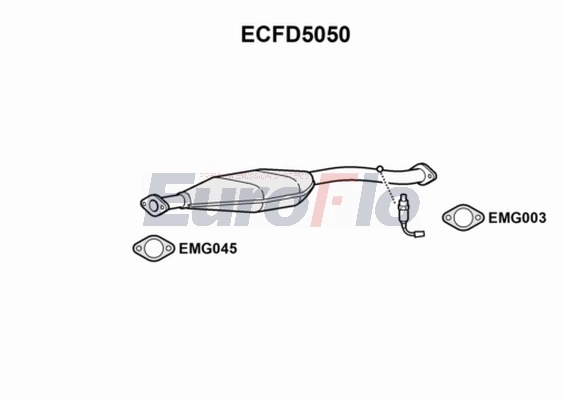 EuroFlo katalizátor - ECFD5050 - TothCarparts