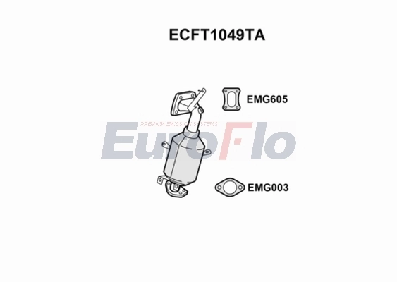 EuroFlo katalizátor - ECFT1049TA - TothCarparts