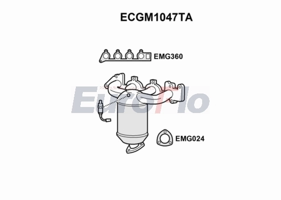 EuroFlo katalizátor - ECGM1047TA - TothCarparts