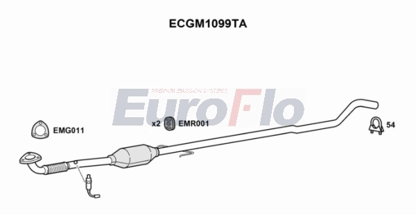 EuroFlo katalizátor - ECGM1099TA - TothCarparts
