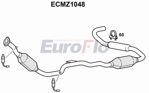 EuroFlo katalizátor - ECMZ1048 - TothCarparts