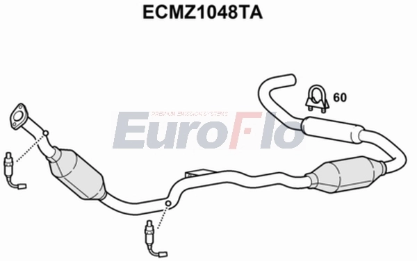 EuroFlo katalizátor - ECMZ1048TA - TothCarparts