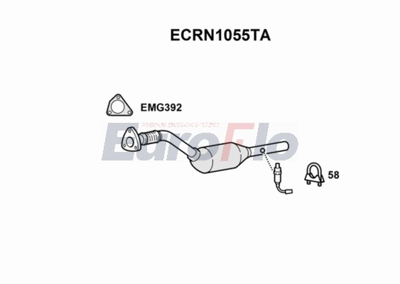 EuroFlo katalizátor - ECRN1055TA - TothCarparts