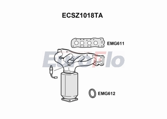 EuroFlo katalizátor - ECSZ1018TA - TothCarparts