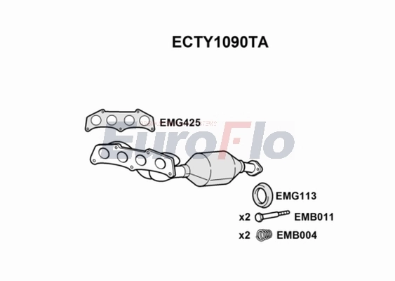 EuroFlo katalizátor - ECTY1090TA - TothCarparts