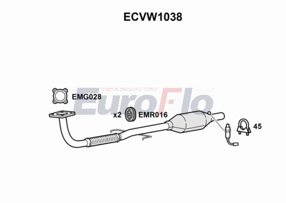 EuroFlo katalizátor - ECVW1038 - TothCarparts