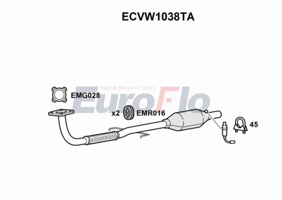 EuroFlo katalizátor - ECVW1038TA - TothCarparts