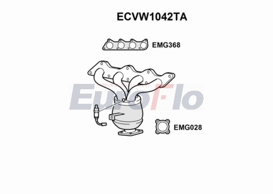EuroFlo katalizátor - ECVW1042TA - TothCarparts
