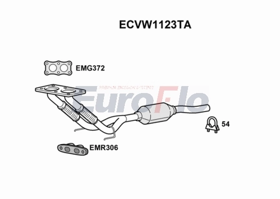 EuroFlo katalizátor - ECVW1123TA - TothCarparts