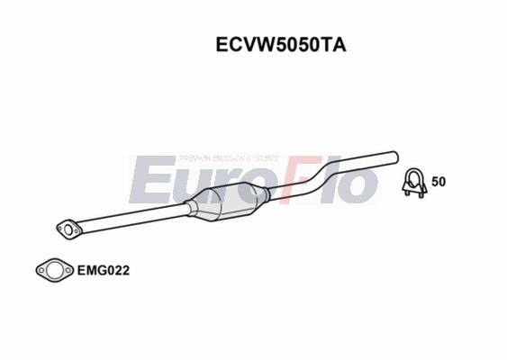 EuroFlo katalizátor - ECVW5050TA - TothCarparts