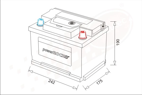 powerROCK Indító akkumulátor - EFB060RHN - TothCarparts